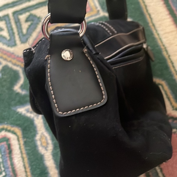 Vintage y2k Tommy Hilfiger purse black small handbag 2000s suede - Picture 9 of 10